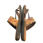 b.o.c. Born Concepts Gold Z10123 Dark Brown Floral Cork Slip On Sandals Sz 9M Photo 4