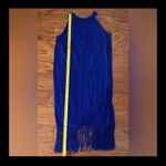 Chico's Chico’s Blue dress with open shoulder & fringes. M Photo 7