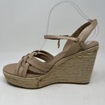 Coach Dottie Tan Wedge Espadrilles Sandals Charms Ankle Strap Women’s Size 11 Photo 7