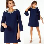 Lilly Pulitzer NWT  Anastasia Stretch‎ Dress Size 00 True Navy Beaded Embellished Photo 10