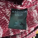 Madison Lilly Marled Womens Chunky Tunic Sweater Large Casual Loungewear Boho Red Photo 1