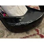 Ed Hardy Women's Black Leather Geisha Studded Pump Heels Size 9 Photo 2