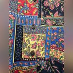 The TOG Womens Patchwork Print Soft Denim Jacket medium Floral‎ colorful cotton Red Photo 2