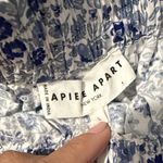 Apiece Apart  High Waist Floral Blue Shorts Size Large Photo 6