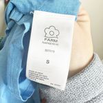 Farm Rio Womens Dress Toucans Garden Midi Puff Sleeve Cut-Out Floral Blue Size S Photo 7