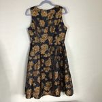 Pink Martini Collection Women Embroidered Midi Cocktail Dress Sz. Med Black/Gold Photo 3