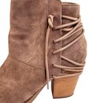 Charlotte Russe Rider Boots Taupe Size 9 Ankle Bootie Faux Suede Western Chunky Photo 3