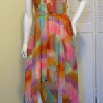 Guess  size 2 High Low Dress Colorful Polka Dot Hi-Low Formal NWT PROM Photo 0