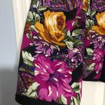 Richard Warren vintage 100% silk‎ blouse button up floral women’s size 8 Black Photo 1