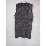 Sioni Sweater Vest Womens Medium Black White Knit Viscose Photo 8