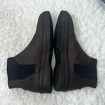 JACK  Erwin Brown Rubberized Calf Leather Ankle Chelsea Boots . Photo 3