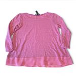 Lauren Ralph Lauren hot pink long sleeve top with ruffle hem Photo 3