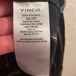 Vince  Navy & Brown Oversized 100% Silk Striped Long Sleeve Shift Shirt Dress; XS Photo 5