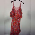 Adelyn Rae  Orange Floral Asymmetrical Dress Size XS Photo 5