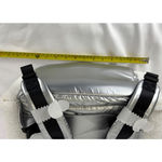 Pajar Silver Puffer Backpack Faux Fur Trimmed Accents Stylish Travel Bag Photo 7