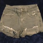 American Eagle Outfitters Green Destroyed Shorts Size 0 Photo 0