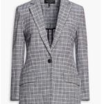 Rag and Bone ππ Ames Deconstructed Check Tweed Relaxed Fit Blazer Grey 8 NWT Photo 9