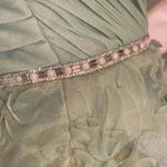 Say Yes To The Prom  Juniors 3D Rosettes Skirt Shirred -Top Gown Prom Dress. Photo 8