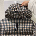 The Very Warm Mainline Printed Oversized Puffer Jacket Coat in Green Photo 6