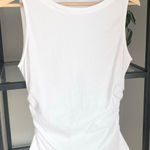Madewell Side Cinch Boatneck Tank White Size XS Photo 0