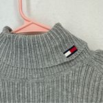 Tommy Hilfiger  Jeans Vintage Turtle Neck Pullover Ribbed Sweater Women’s M Grey Photo 3