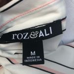 Roz & Ali Striped Button down shirt Size Medium Photo 4