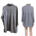 ZARA  Gauzy Pocket Button Down Babydoll Tunic Mini Dress Size Medium Photo 3