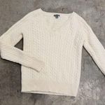 Ann Taylor  100% Cashmere pastel yellow v neck sweater Photo 0