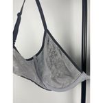 Victoria's Secret Victoria’s Secret Charcoal Sheer Body‎ by Victoria Unlined Plunge Lace Bra 32DD Photo 5