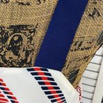 ZARA  Nautical Striped Tiered Halter Mini Dress White Red Blue Small Photo 6