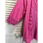 Counterparts  Pink Lace Detail 3/4 ‎ Sleeve Buttons Blouse Size 1X Photo 2