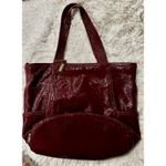 Cole Haan Dijon Wine Red Patent Leather Side Pocket Totebag 17"L x 6"W x 20"H Photo 2