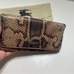 Burberry Authentic Vintage Python Snakeskin Flap Wallet Brown Tan Black Photo 2