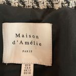 Madison d' Amelie Paris Women's Houndstooth Jacket Size 8 Cropped Black Photo 5