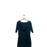 Lauren Ralph Lauren Sinched Ruched Midi Dress Forest Green Size 14 Holiday Cute Photo 5