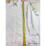 Blair Embroidered Button Down Shirt White Long Sleeve Scalloped Hem Top 2XL Size undefined Photo 4