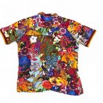 Robert Graham Limited Edition Shirt Men’s Size L Landscapes Floral Linen Colorful Short Sleeve Button Up Multiple Size L Photo 5