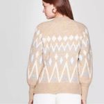 A New Day Fairisle Cozy Soft Sweater Women’s Size XS Brown Tan Photo 6