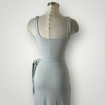 Wilfred ‎ Aritzia Saturn Ecovéro Tie Waist Midi Dress Light Gray XS Photo 6