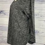 Chico's 3 Tunic Knit Womens XL Shirt Gray 3/4 Sleeves Asymmetric Marble Space Dye Photo 0