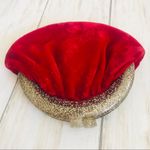 Vintage Red Velvet Bud Leather Creations Coin Purse with Lucite Hardware Photo 4