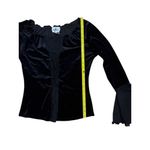 Vintage 90’s black velvet witchy goth top size medium Photo 6