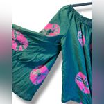 Elan  Green and Pink Boho Blouse Photo 5