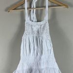 Lucky Brand NWT White 100% Cotton Crochet Hem Halter Top Photo 3