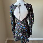 For Love & Lemons  Lexy Black Floral Long Sleeve Mini Dress Photo 7