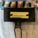 Alexa Admor Womens Shirt Dress Green Blue Color Midi Size S Belted Long Sleeve‎ Photo 7