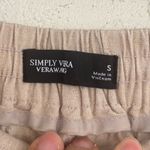 Vera Wang Linen Simply Vera  Women's Cream Extra Wide Leg Pants Photo 5