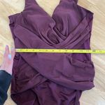 MiracleSuit  One piece Swimsuit‎ Maroon Mesh Shaping Slimming Tummy Control Photo 6