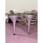 Black Suede Studio Talia Heel Pointy Sandal in Silver Gold 39 New with Box Women Size 8 Photo 7