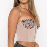 White Fox Boutique White Fox Unforgettable Lace Mesh Bustier Corset Top Large Photo 0